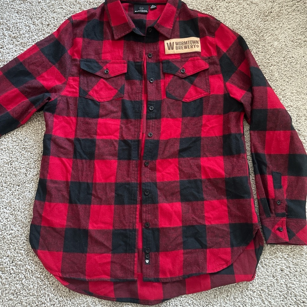 Burnside Red and Black Checkered Shirt